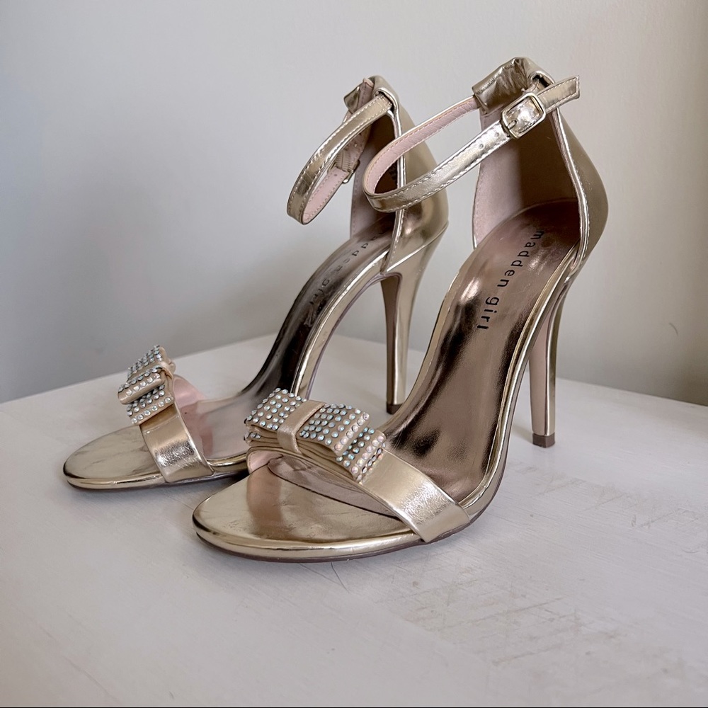 Madden Girl gold heels